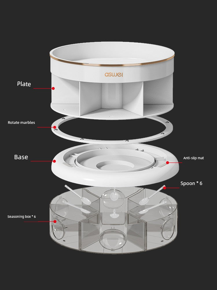 Table Top Seasoning Rotating Rack