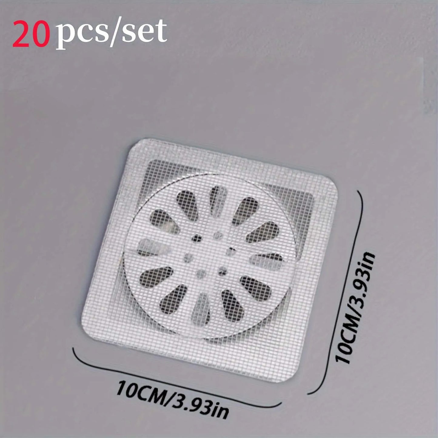 20Pcs Disposable Mesh Shower Drain Covers