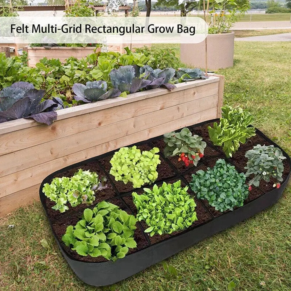 Large Garden Planting Bag Felt Multi-grid Planting Bag Vegetable Planting Pot Plant Flower Planting Pot Plant Nutrition Bag