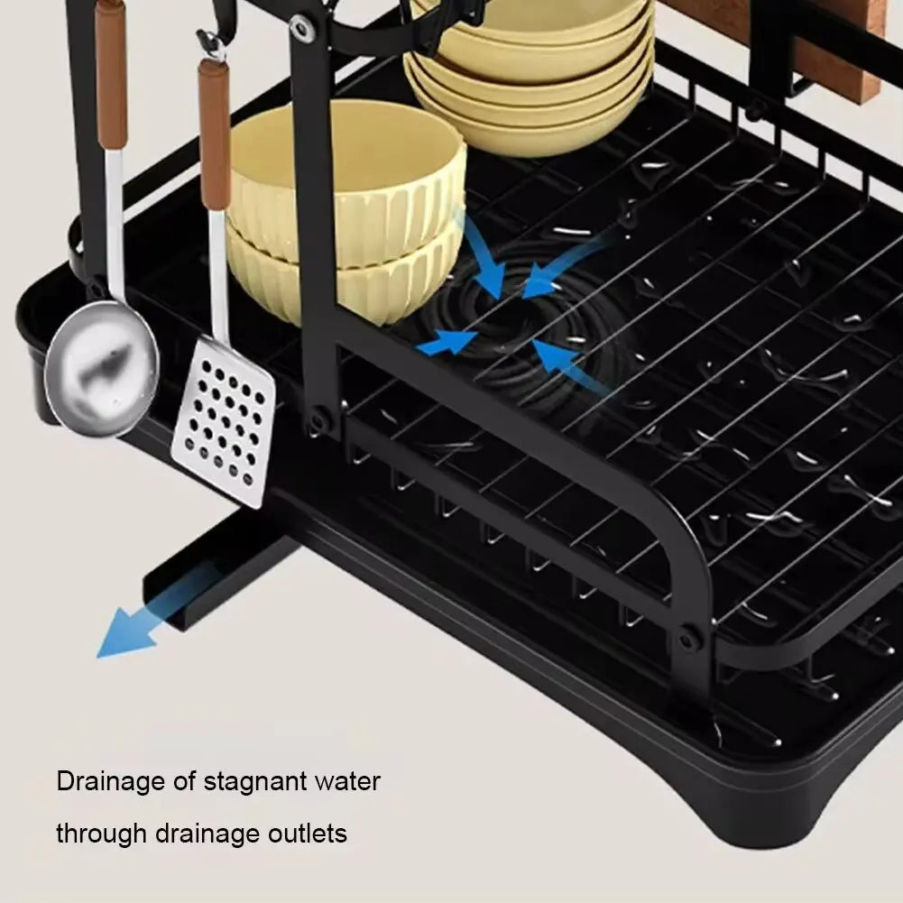 2 Tier Dish Organizer Drainboard