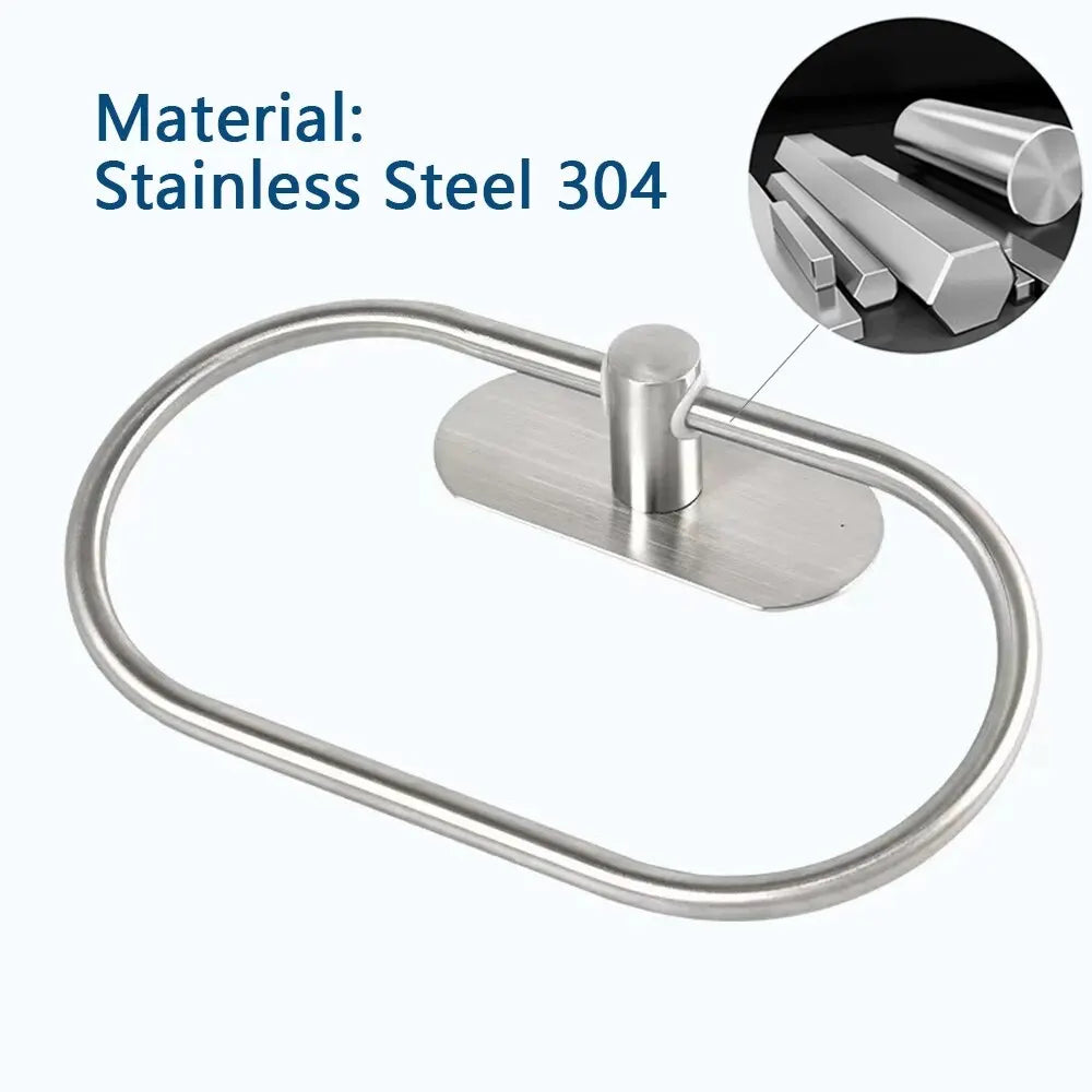Stainless Steel Towel Holder (Self-adhesive)