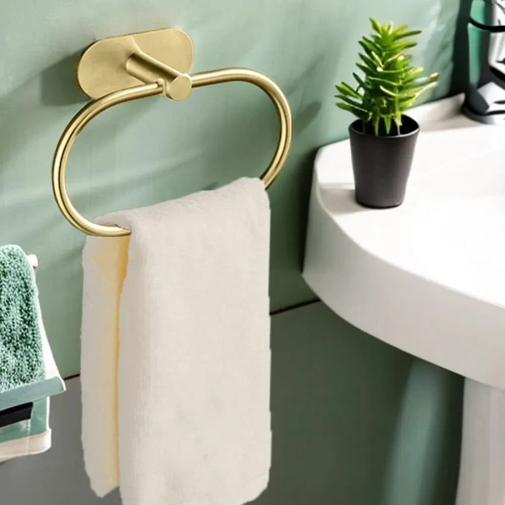 Stainless Steel Towel Holder (Self-adhesive)