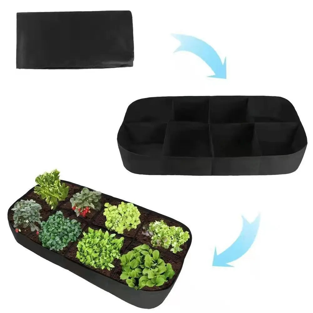 Large Garden Planting Bag Felt Multi-grid Planting Bag Vegetable Planting Pot Plant Flower Planting Pot Plant Nutrition Bag