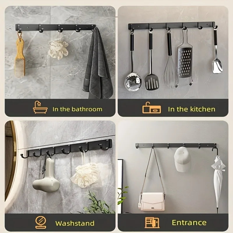 Space Aluminum Hook For Kitchen And Bathroom