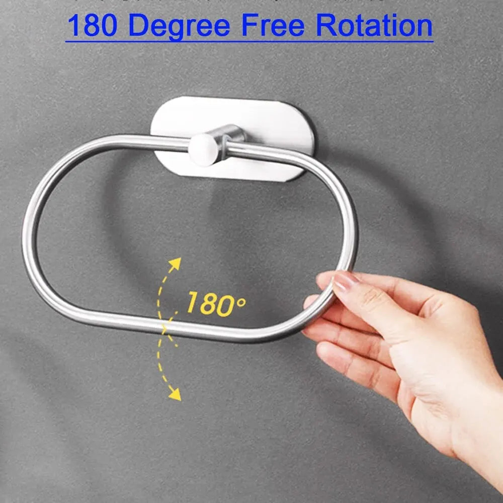 Stainless Steel Towel Holder (Self-adhesive)