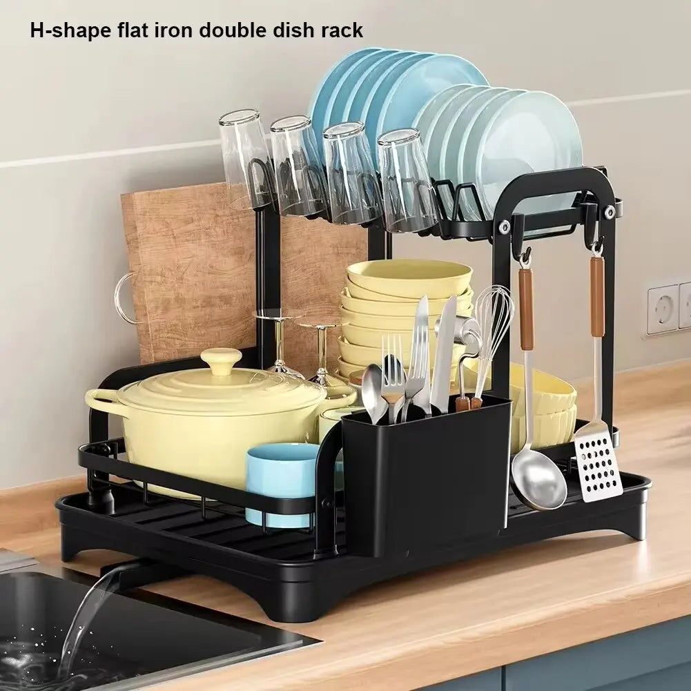 2 Tier Dish Organizer Drainboard