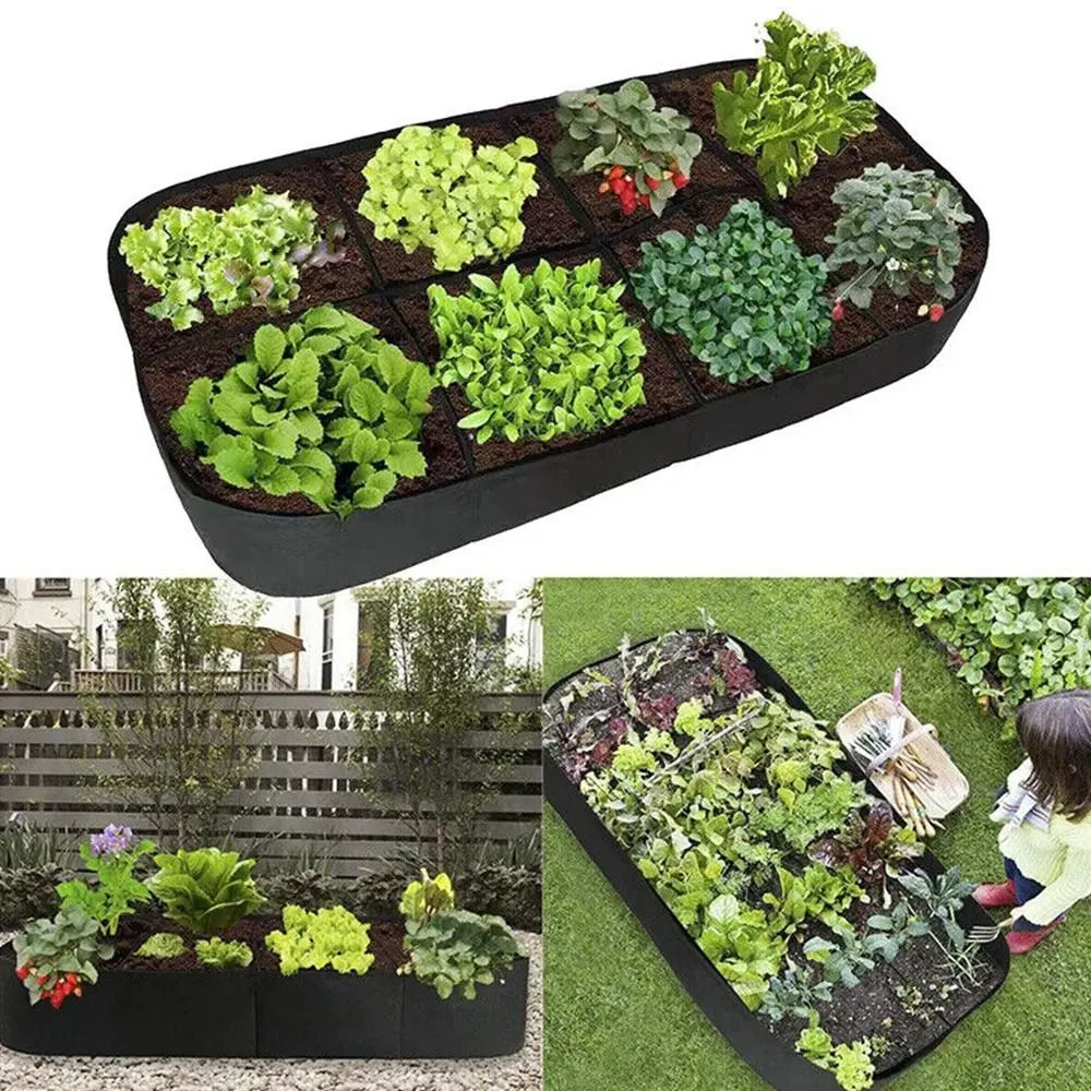 Large Garden Planting Bag Felt Multi-grid Planting Bag Vegetable Planting Pot Plant Flower Planting Pot Plant Nutrition Bag