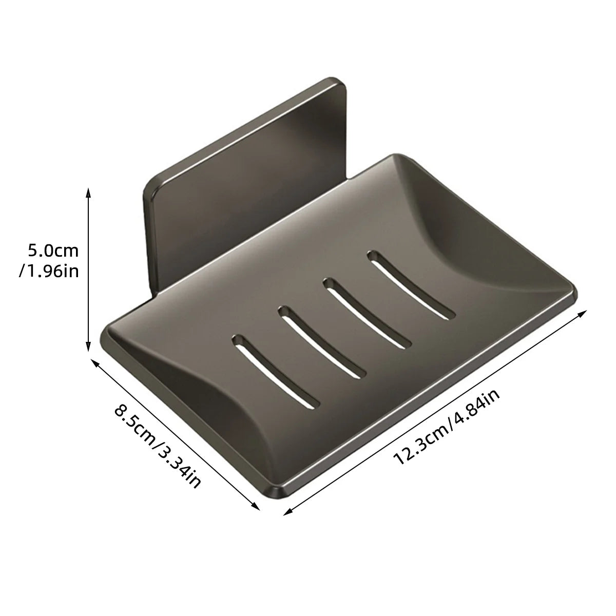 Aluminum Alloy Bathroom Soap Dish With Drain