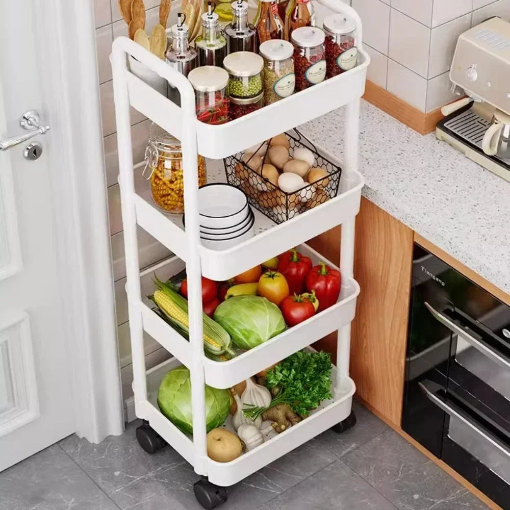 Mobile Storage Rack Trolley Organizer